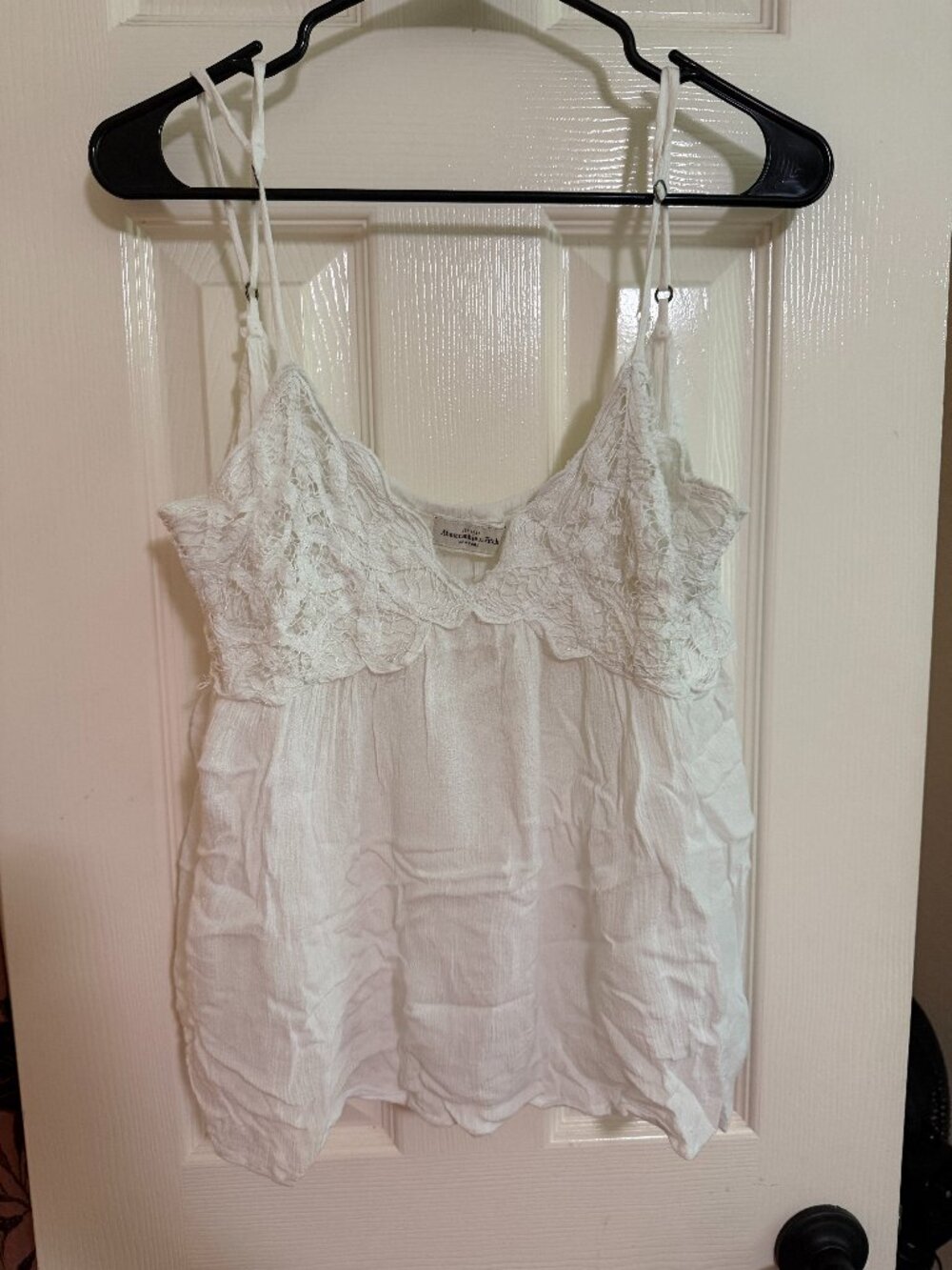 Abercrombie & Fitch white lace camisole